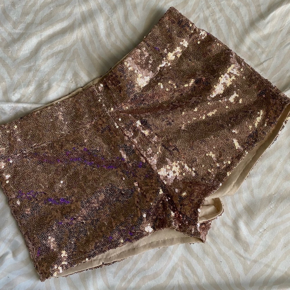 Rose Gold Sequin Shorties